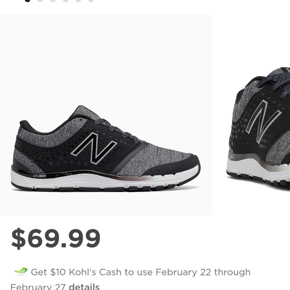 NIB WOMENS NEW BALANCE TENNIS SHOES WORKOUT PERFORMANCE BLACK GREY SIZE 7.5 WIDE - Picture 5 of 5